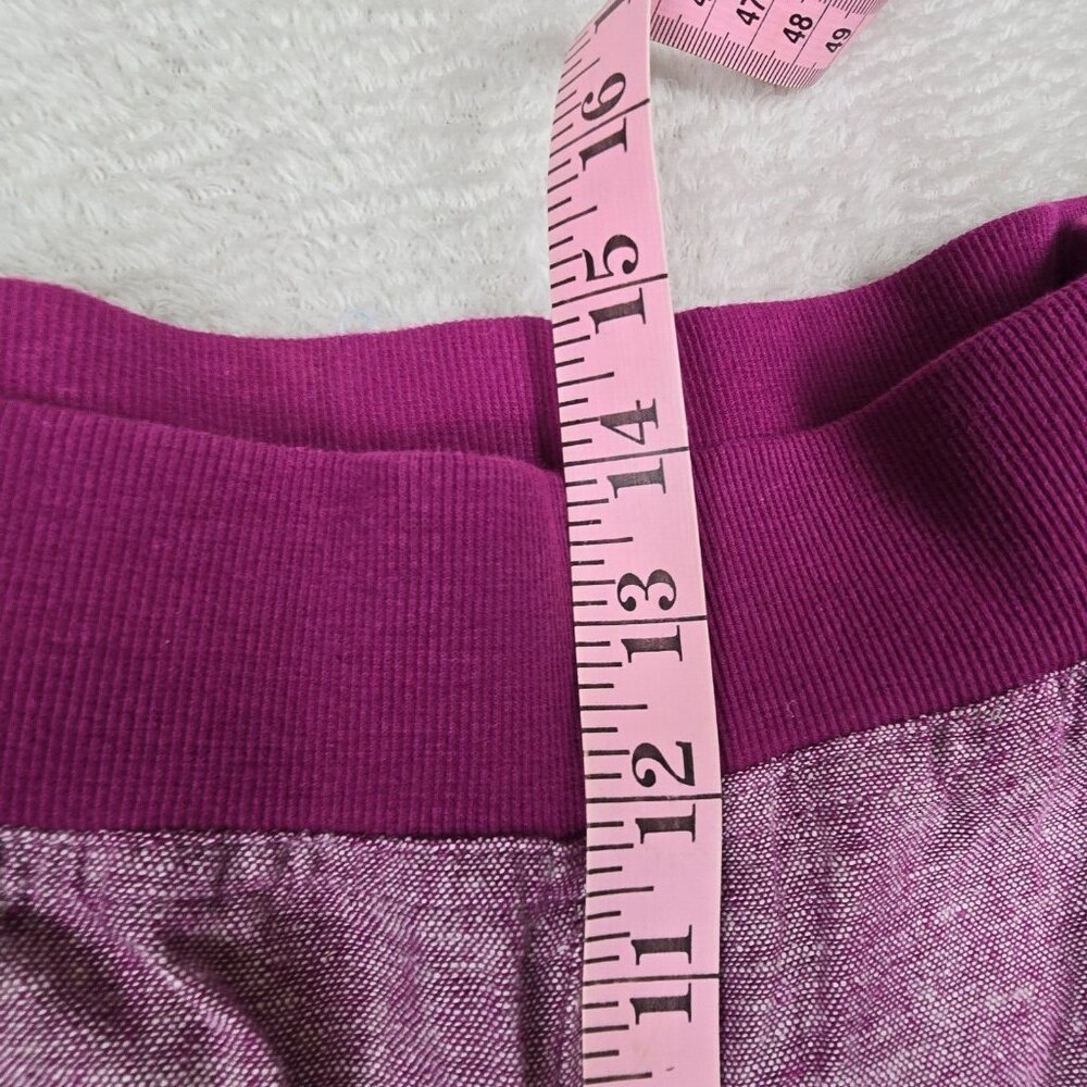 Woman Within Linen Blend Pants Womens Size 22 PETITE Purple Plus Pull On Summer - Picture 8 of 12